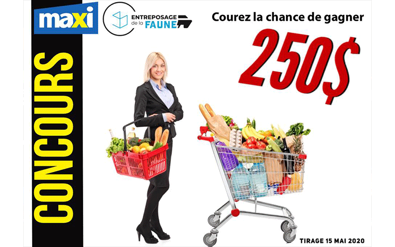 250$ d'épicerie à GAGNER
