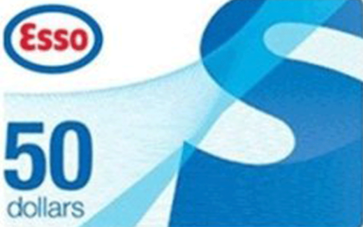 Gagnez 1 des 7 cartes cadeaux Esso de 50$