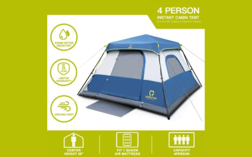 Tente camping pour 4 personnes