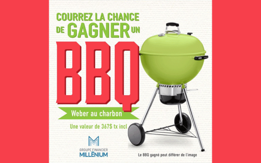 Un BBQ Weber au charbon d'une valeur de 367 $