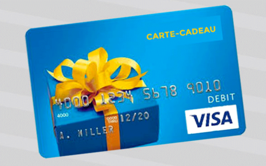 Carte-cadeau Visa de 250 $