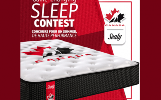Grand matelas de série limitée Hockey Canada de marque Sealy