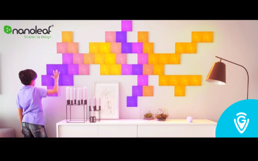 Un kit de panneaux LED Nanoleaf