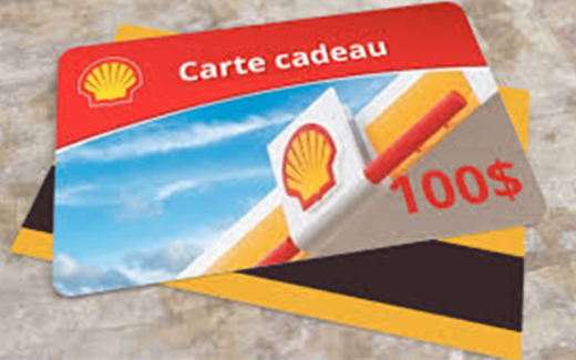 Une carte Shell de 100$