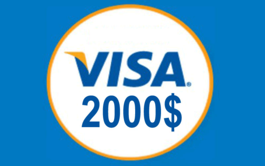 Une carte-cadeau Visa de 2 000 $