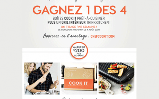 1 des 4 boîtes Cook it + un gril intérieur Thinkkitchen 2020