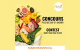 500 $ en épicerie en ligne sur www.marchenuvo.ca