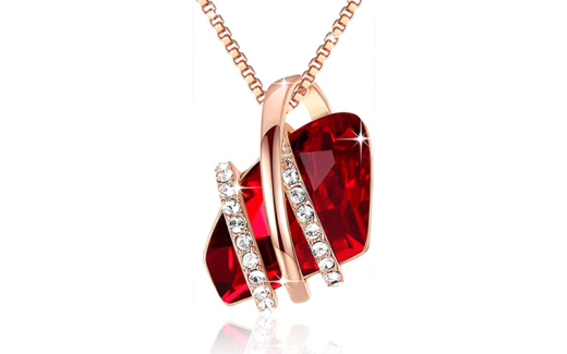 Collier Swarovski Elements Crystal Ruby Red