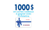 1 000 $ en cartes-cadeaux Jean Coutu