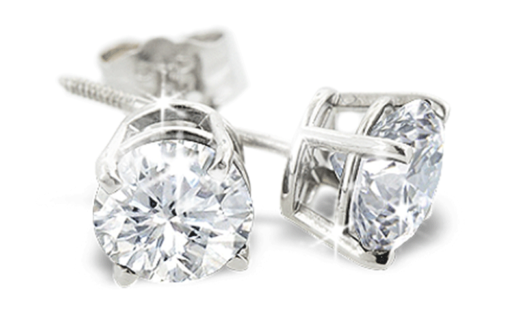 Boucles d'oreilles en diamants