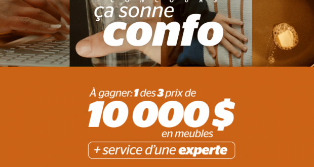 3 grands prix de 10 000$ en meubles
