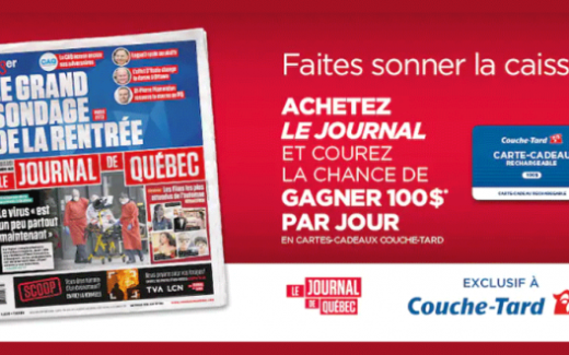 56 cartes-cadeaux Couche-Tard de 100$