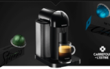 Une machine Nespresso Vertuo à tête ronde noire