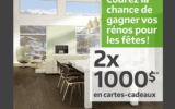 2 cartes-cadeaux Flordeco de 1000$ chacune