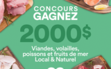 2000$ de viandes, volailles, poissons et fruits de mer