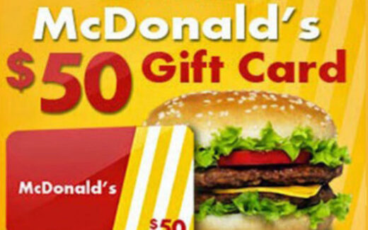 Carte cadeau McDonald’s de 50$