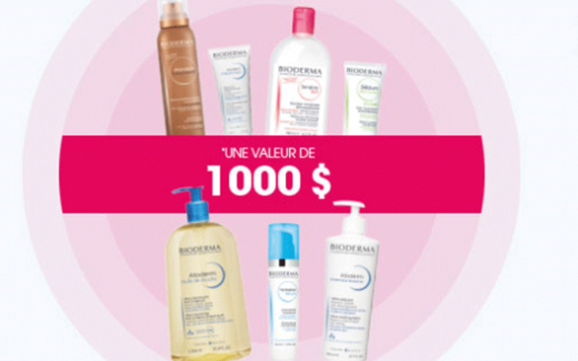 Un an de produits Bioderma (Valeur de 1000 $)