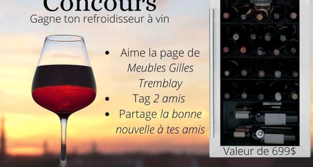 Un refroidisseur à vin d’une valeur de 699$