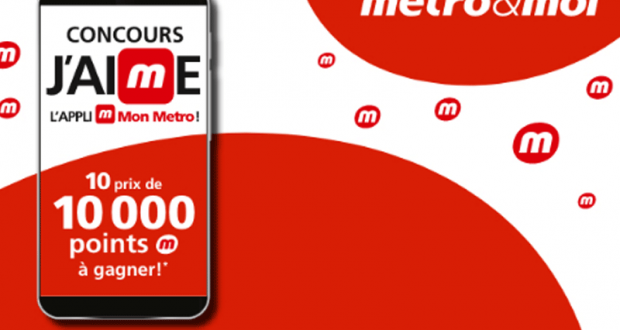 10 lots de 1000 points Metro de 80 $