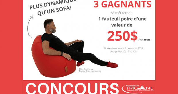 3 fauteuil poire de 250$ chacun