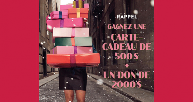500$ + une donation de 2000 $