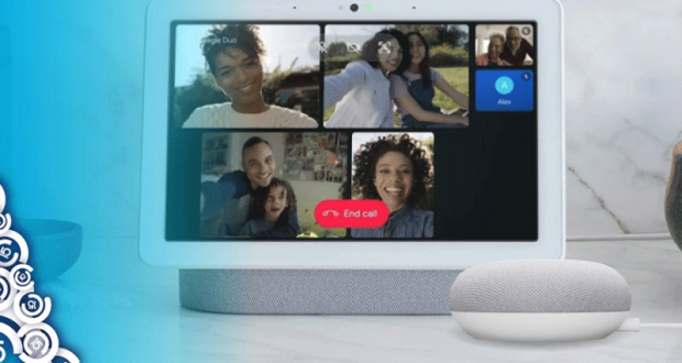 Un Nest Hub Max et un Nest Mini