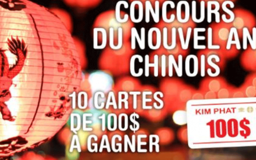 10 cartes-cadeaux de 100$ chez Kim Phat