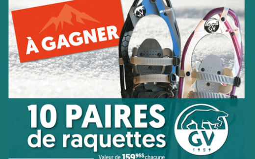 10 paires de raquettes GV