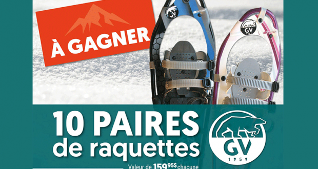 10 paires de raquettes GV