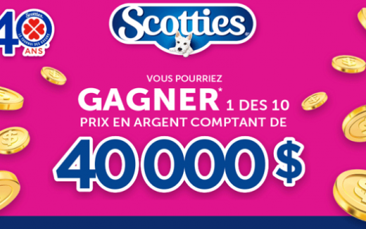 10 prix en argent de 40 000 $ chacun