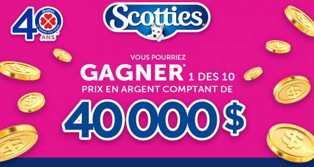 10 prix en argent de 40 000 $ chacun