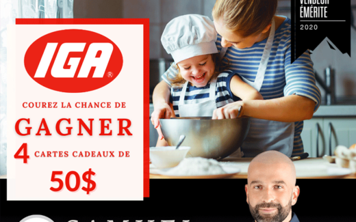 4 cartes-cadeaux IGA de 50$