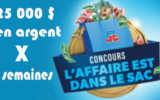 4 gros lots de 25 000 $ en argent