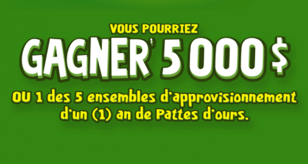 5 000 $ sous forme de chèque
