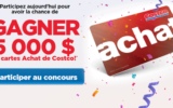 5000$ remis sous forme de cartes Achat de Costco