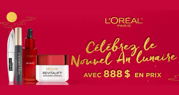 888$ de cadeaux L’Oréal