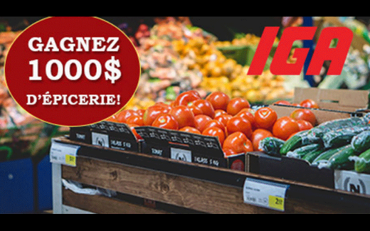 1 000 $ d’épicerie chez IGA