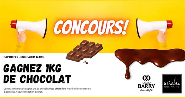 1kg de chocolat Cacao Barry 70%