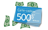 3 cartes-cadeaux Brunet de 500$