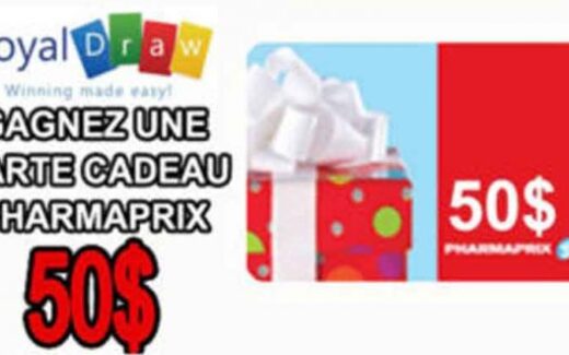 Carte cadeau Pharmaprix de 50$