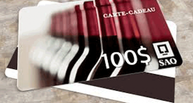 Carte cadeau SAQ de 100$