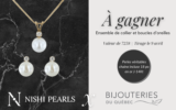 Un collier et des boucles d’oreilles avec perles