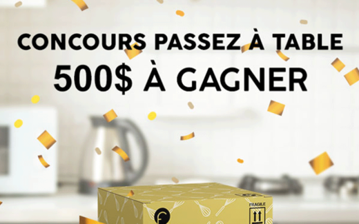 500 $ en certificat cadeau de La Boîte du Chef