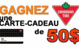 Carte cadeau Canadian Tire de 50$