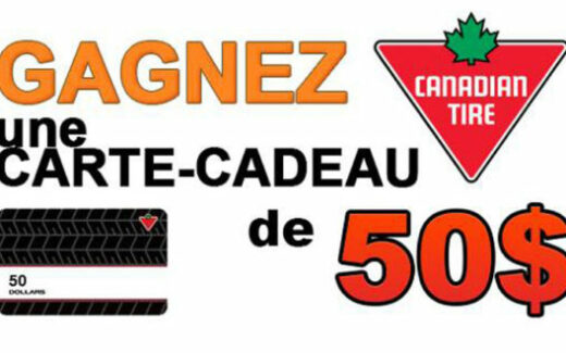 Carte cadeau Canadian Tire de 50$