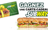 Carte cadeau Subway de 50$