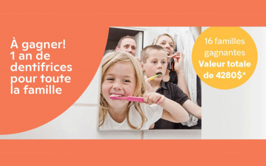 Un an de dentifrice pour toute la famille