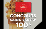 Une carte cadeau Chocolats Favoris de 100 $