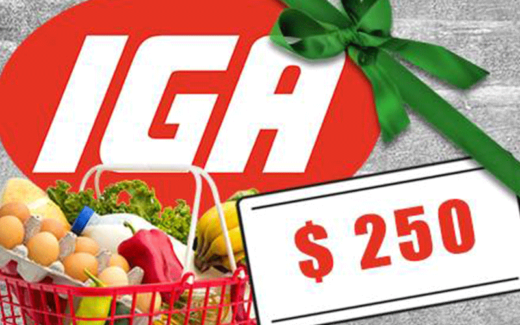 10 cartes cadeaux épicerie IGA de 250 $