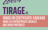 10 certificats-cadeaux de 100 $